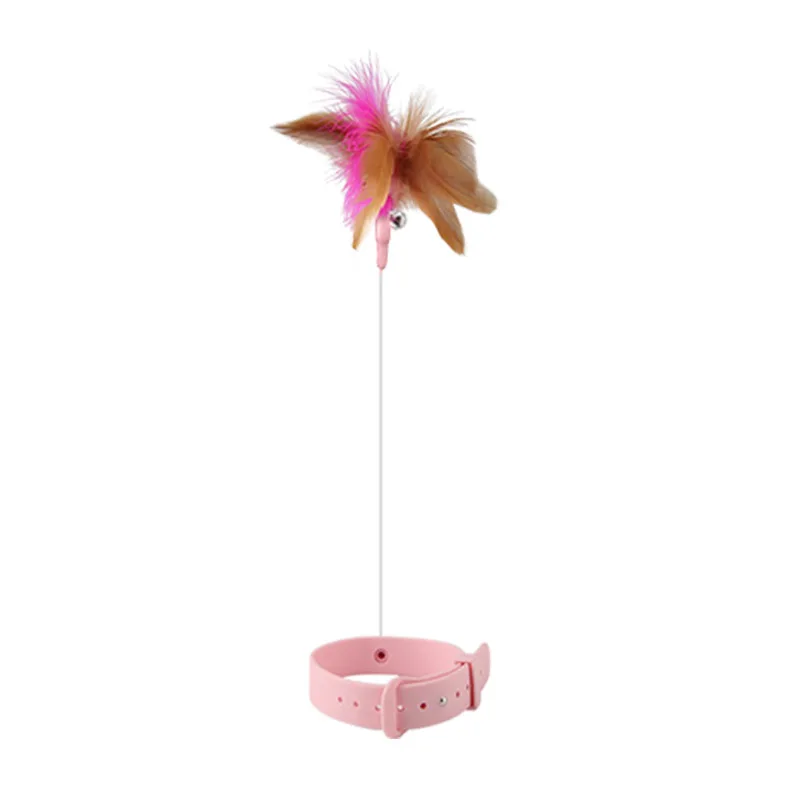 Funny Interactive Cat Toys Silica Collar Feather Teaser Stick With Bell Kitten Playing Teaser Wand Training Toys Pet Supplies - Image 8