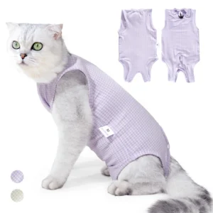 Cat Recovery Suit Professional,Abdominal Wounds Cone E-Collar Alternative,Pet Surgical Recovery Suit Soft Onesie for Cats