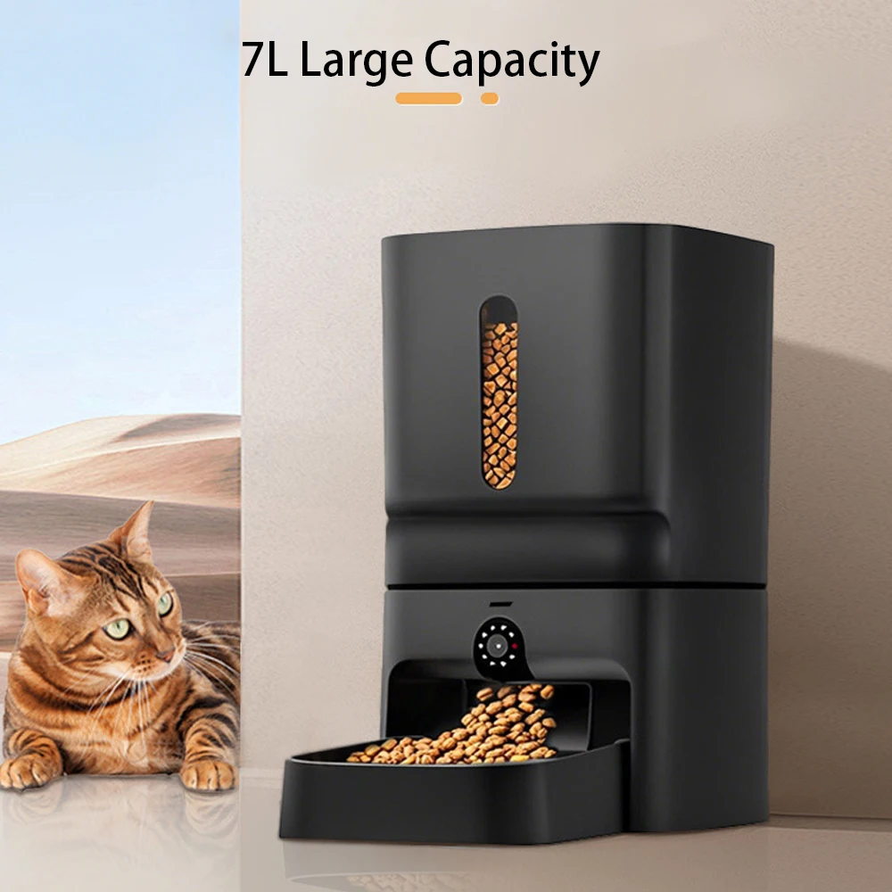 Smart Automatic Cat Feeder 7L with 1080P Camera Night Vision WiFi 2.4G/5G APP Control Voice Call Pet Food Dispenser for Cats Dog - Image 6