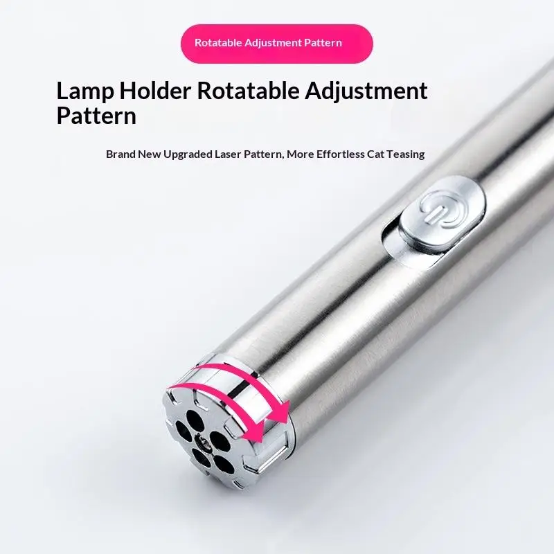 Multi Pattern Laser Cat Toy Pet Interactive Toy Infrared Light Pointer Constant On Switch Teaser Wand Exercise Chase Game - Image 5