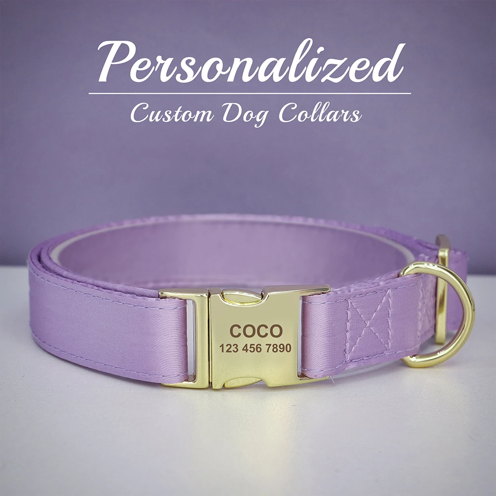 Personalized Silk Dog Collar Adjustable Durable Dog Collar with Bowtie Flower For Small Medium Large Dogs Wedding Bowtie Collars - Image 22