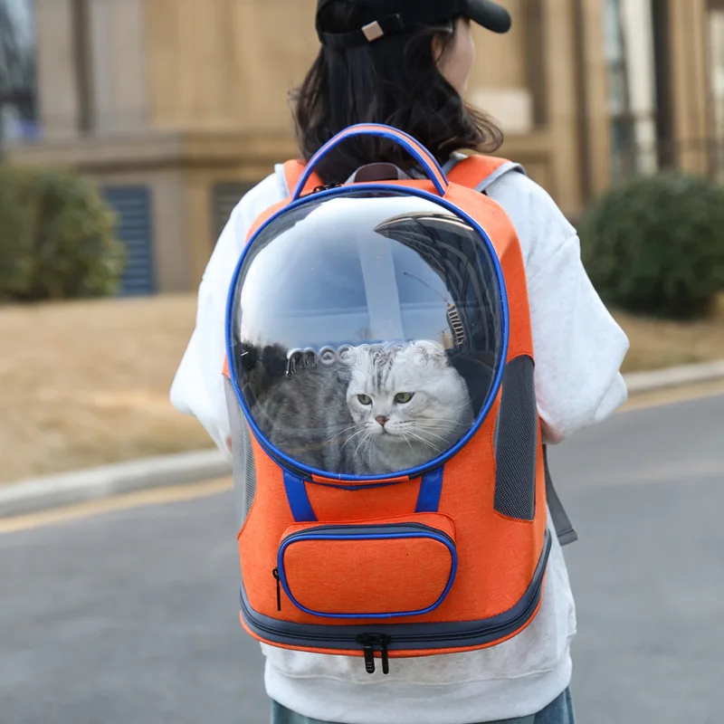 Pet Cat Outdoor Carrier Space Backpack Transparent Large Opening Breathable Carrying Bag for Pet Products Supplies - Image 5