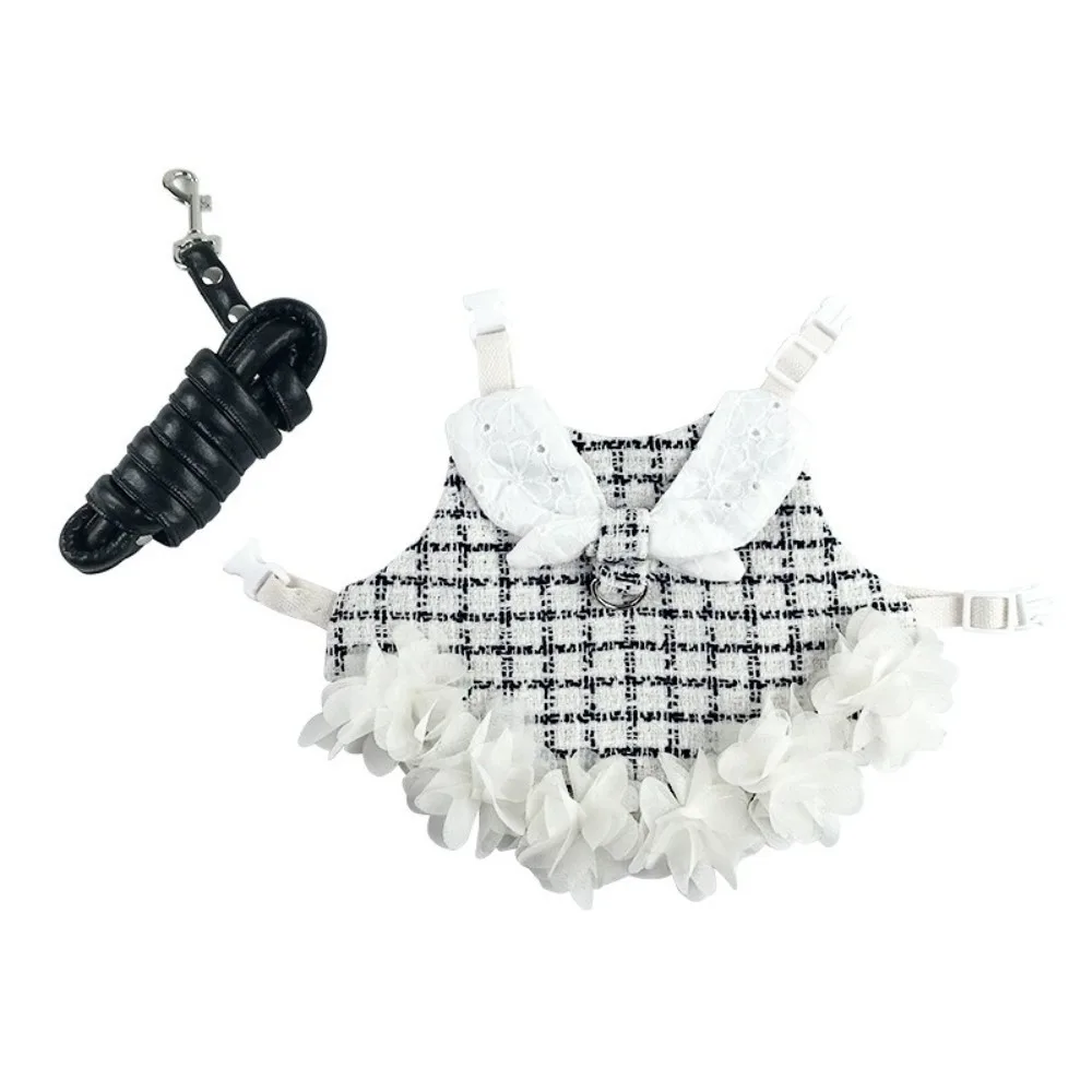 Fashion Adjustable Rabbit Outdoor Harness Comfortable Plaid Pet Traction Suit Breathable Rabbit Sleeveless Dress Small Animals - Image 8