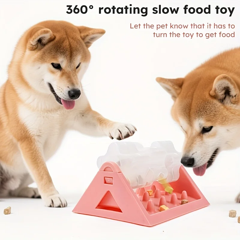 Interactive Dog Toys Food Dispenser Toy - Puzzle Feeder with Leak-Proof Design Slow-Feeding Design Durable PP Material for Dogs - Image 4