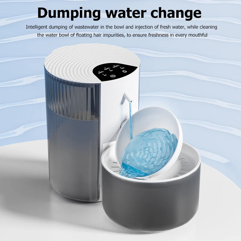 Smart Pet Water Dispenser, Wireless Cat Water Fountain, Dumping Dog Water Dispenser, Rechargeable Automatic Water Feeder