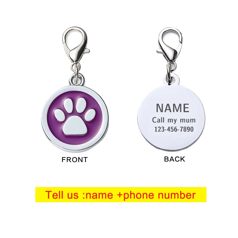 Customizable Dog Collar Address Tags for Dogs Medal with Engraving Name Kitten Puppy Accessories Personalized Cat Necklace Chain - Image 8