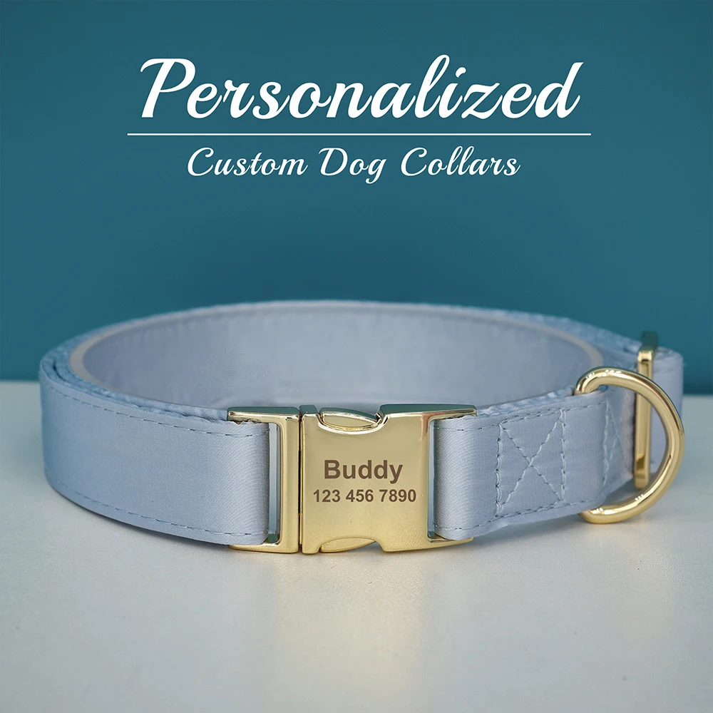Personalized Silk Dog Collar Adjustable Durable Dog Collar with Bowtie Flower For Small Medium Large Dogs Wedding Bowtie Collars - Image 24