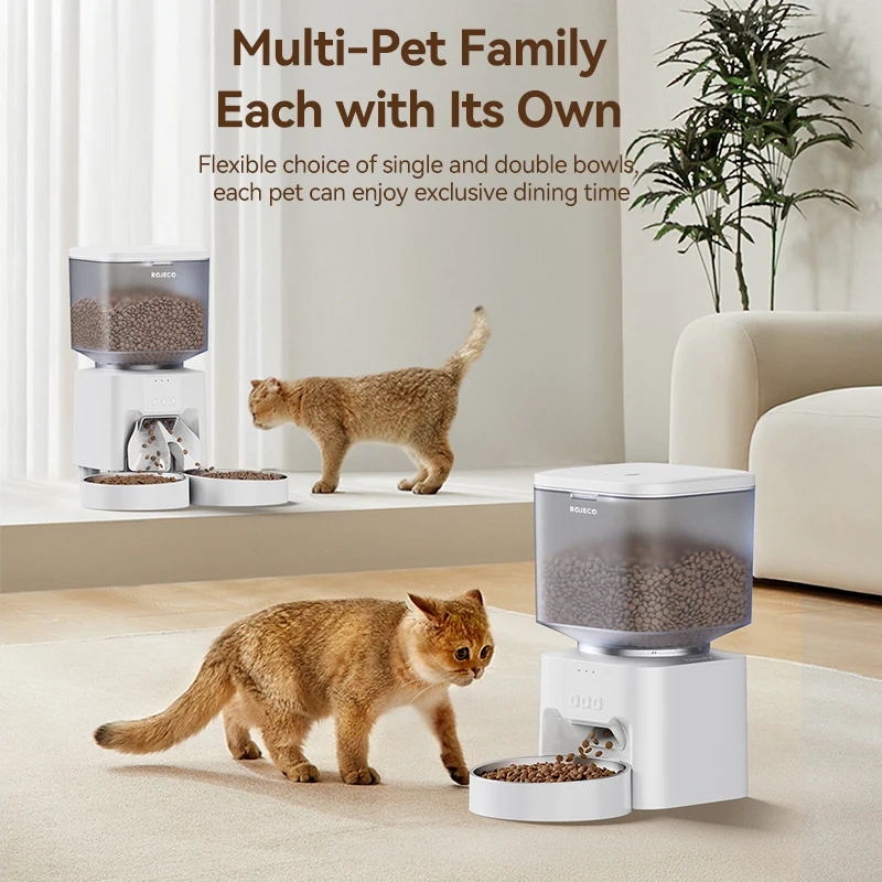 ROJECO 4.5L Automatic Dog Feeder WIFI Version Smart Cat Food Kibble Dispenser APP Remote Control Pet Feeder For Dog Cat Supplies - Image 6