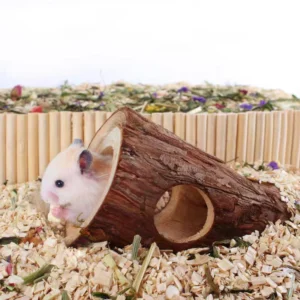 15cm Hamster Natural Wooden Tunnels Tubes Bite-resistant Hideout Tunnel Molar Toy For Small Pet Toy Forest Hollow Tree Trunk