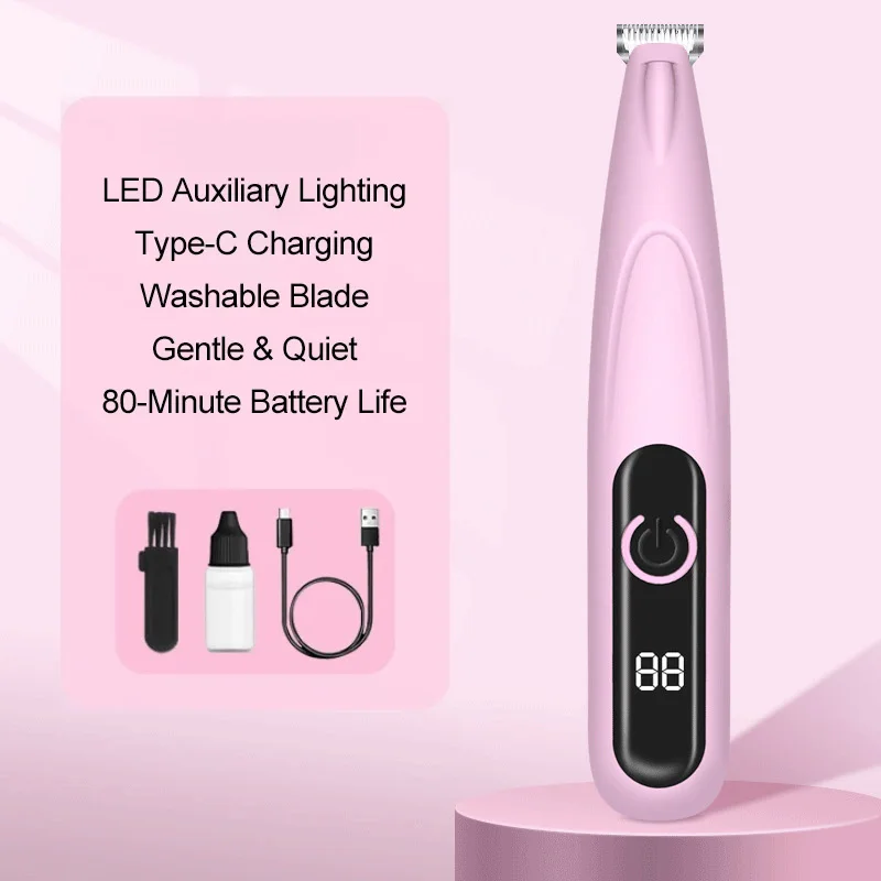 Hair Shaver Low Noise Electric Pet Clippers Pet Hair Trimmer Ceramic Blades Mini Paw Trimmer For Home Use Pet Salon Groomer - Image 8
