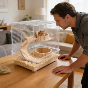 Hamster Stairs Wooden Small Animal Chew Fence Hamster Ladder Bridge For Mouse Chinchilla Reptile Sugar Glider Gerbil Chipmunk