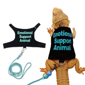 Soft Emotional Support Animal Harness Adjustable Escape-Proof Reptile Harness Squirrels Breathable Lizard Leash Harness
