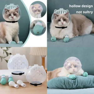 Cat Prevent Scratching Biting Space Hood Breathable Comfortable Cat Protective Shield Anti Licking Cat Foot Cover Cat Supplies