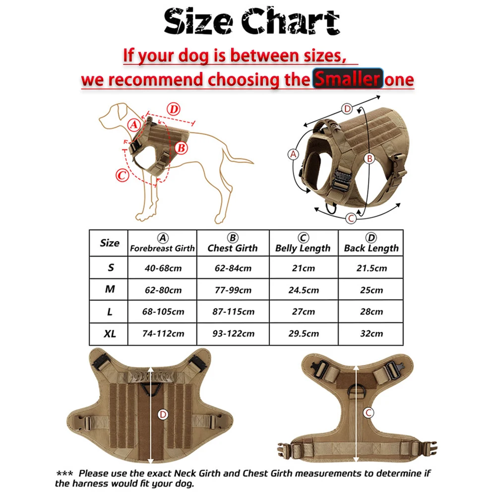 Military Large Dog Harness Pet German Shepherd Malinois Training Vest Tactical Medium Dog Harnesses Hunting For Dogs Accessories - Image 2