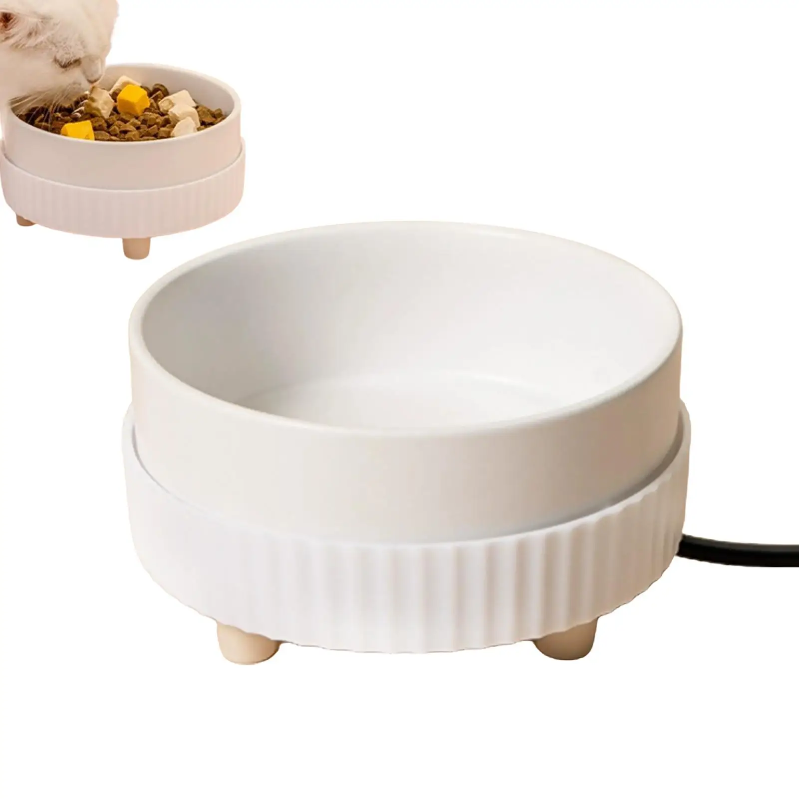 Heated Dog Water Bowl Rechargeable Pet Water Bowl Heater Quiet Pet Water Bowl Heater Animal Drinking Bowl Pet Water Dispenser - Image 2