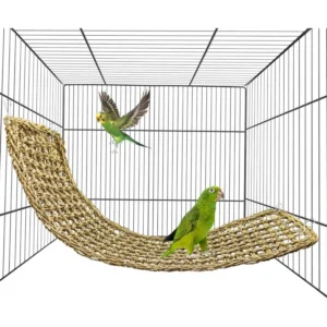 Bird Seagrass Mat Parrot Climbing Rope Ladder Mat Chew Toy Cage Accessories Chewing Bird Toy Swing Hammock