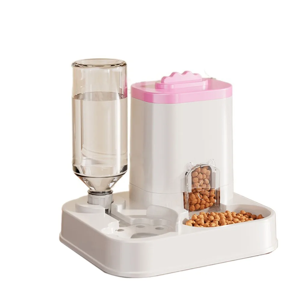 Automatic Cat & Dog Water Dispenser with Integrated Food Basin No Batteries Needed,Automatic Pet Feeder One-Piece Design - Image 9