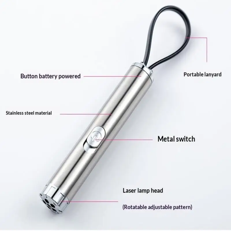 Multi Pattern Laser Cat Toy Pet Interactive Toy Infrared Light Pointer Constant On Switch Teaser Wand Exercise Chase Game - Image 6