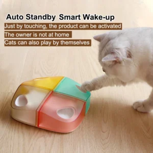 Cat interactive collection box toy Pet capture training toy USB charging, smart sensor toy Replaceable feathers