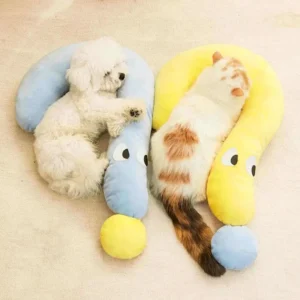 Pet Question Mark Pillow Winter Pet Pillow U-Shaped Neck Protector Deep Sleep For Puppy Kitten Pillow Dogs Cats Headrest