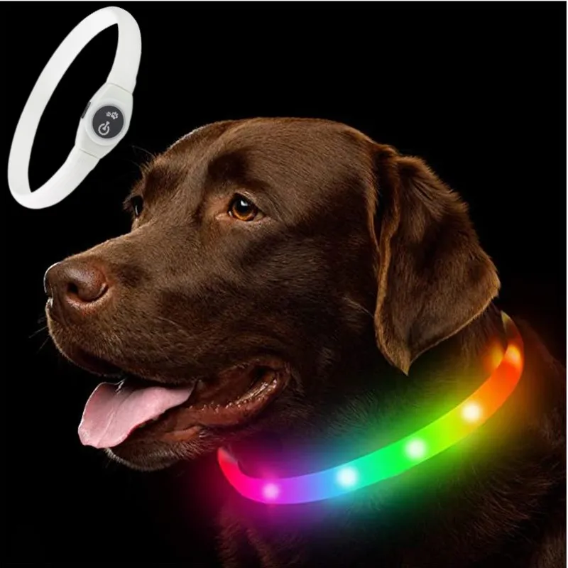 New Led Luminous Dog Collar PVC Waterproof , For Large Medium Small Dogs Collar Usb Light Night Safety Pet Glowing Accessories - Image 12