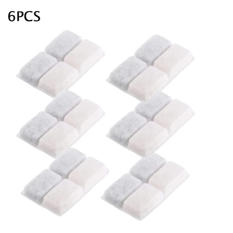 6/12Pcs Square Cat Water Fountain Replacement Filters Automatic Pet Fountain Coconut Activated Carbon Filters for Pet Dispenser - Image 8