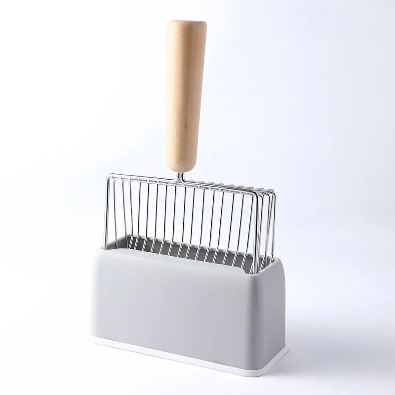 Cat Litter Scoop Set Long Handle Sifting Litter Box Scoop with Stand Pet Shovel for Kitty Waste Cat Toilet Cleaning Tools - Image 9
