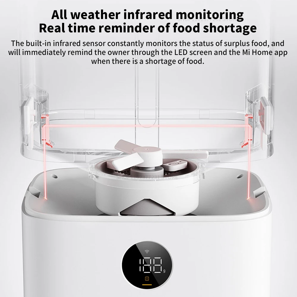 New Xiaomi Mijia Smart Pet Dog Feeder 2 HD-large Screen 5L Large Capacity Precise Weighing Spare battery FoodShortage Remind - Image 4