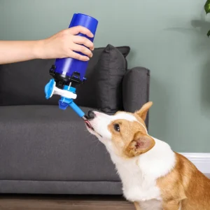 Pet Hanging Nozzle Dog Cat Portable Water Bottle Hanging Bowl with Cage Fountain Head Leak-Proof Feeder Bowls Pet Feeding Device