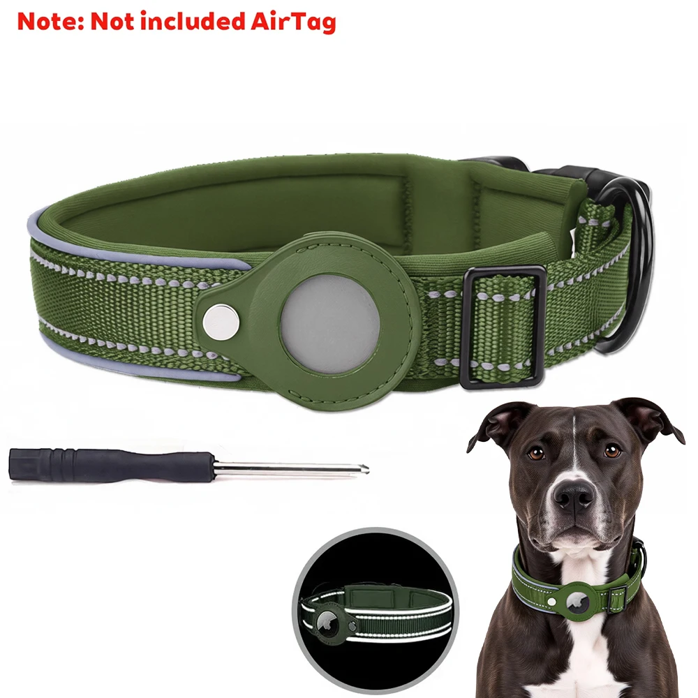 New For Apple Airtag Pet Dog Collar Anti-Lost Reflective Protective Tracker WaterProof For Pet Dog Cat Dog Positioning Collar - Image 13