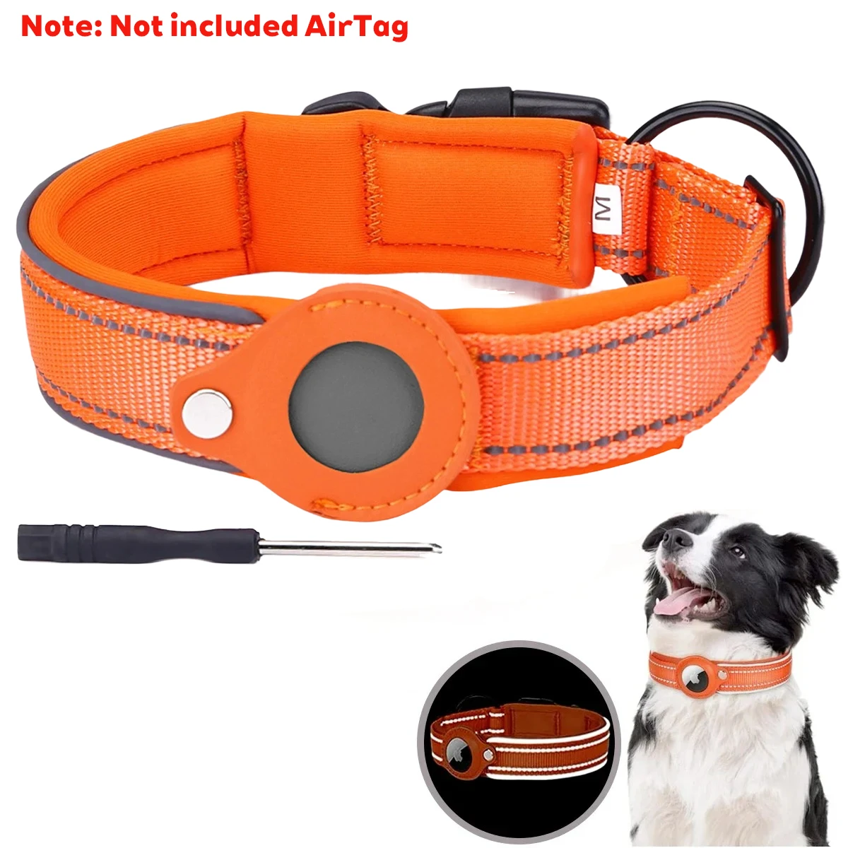 New For Apple Airtag Pet Dog Collar Anti-Lost Reflective Protective Tracker WaterProof For Pet Dog Cat Dog Positioning Collar - Image 9