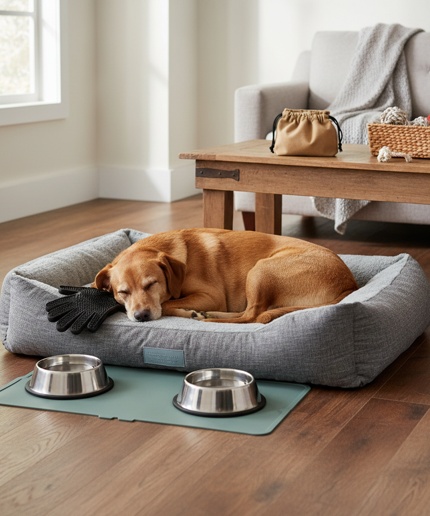 Practical low-cost dog accessories used at home for daily care