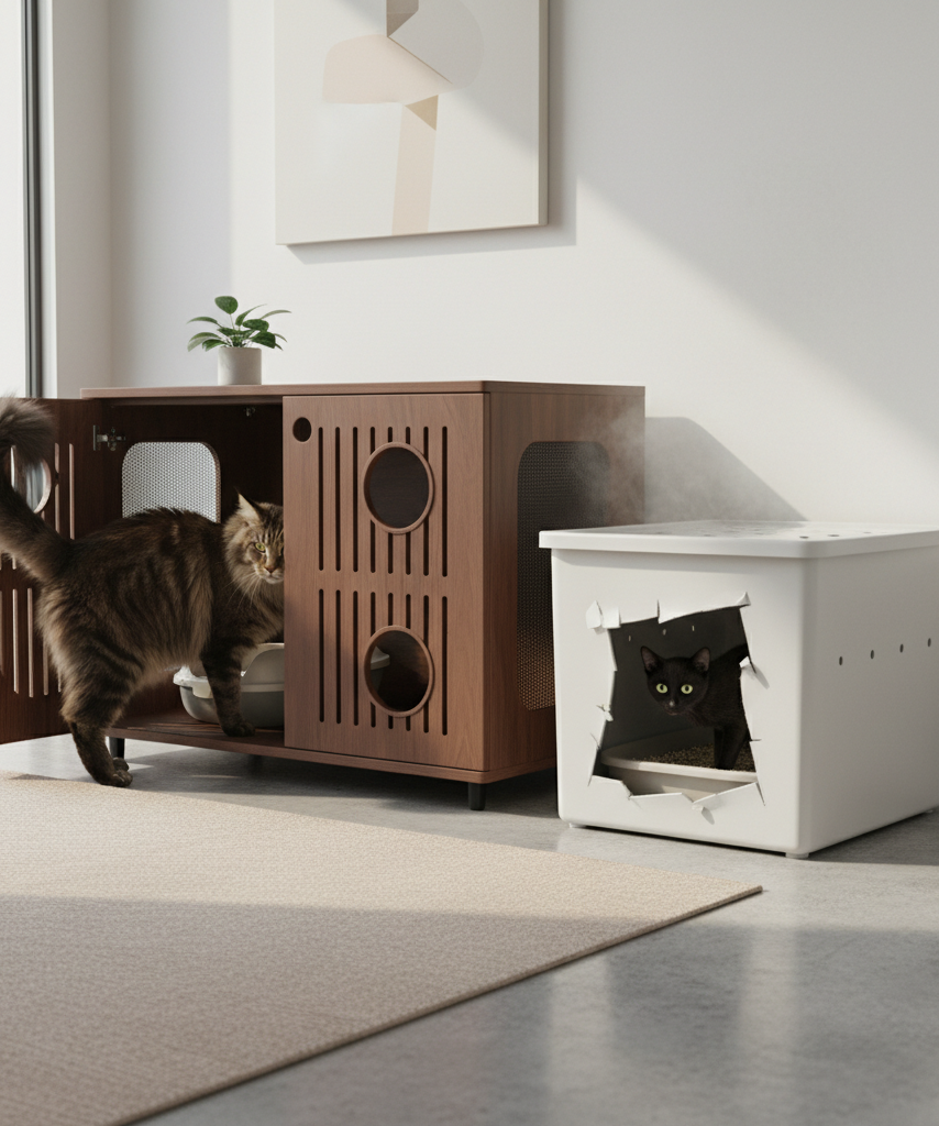 How to Choose an Indoor Cat House With Litter Box Space for One or Multiple Cats image 2