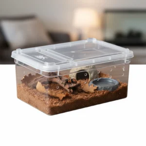 Reptile Breeding Box Transparent Clear Terrarium Habitat Cage Mini Pet Hatching Container for Bearded Dragon Lizard Scorpion