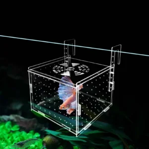 Acrylic Fish Breeding Box Aquarium Fish Isolation Box Guppy Baby Fish Hatchery Box for Betta Shrimp Clownfish Hatching