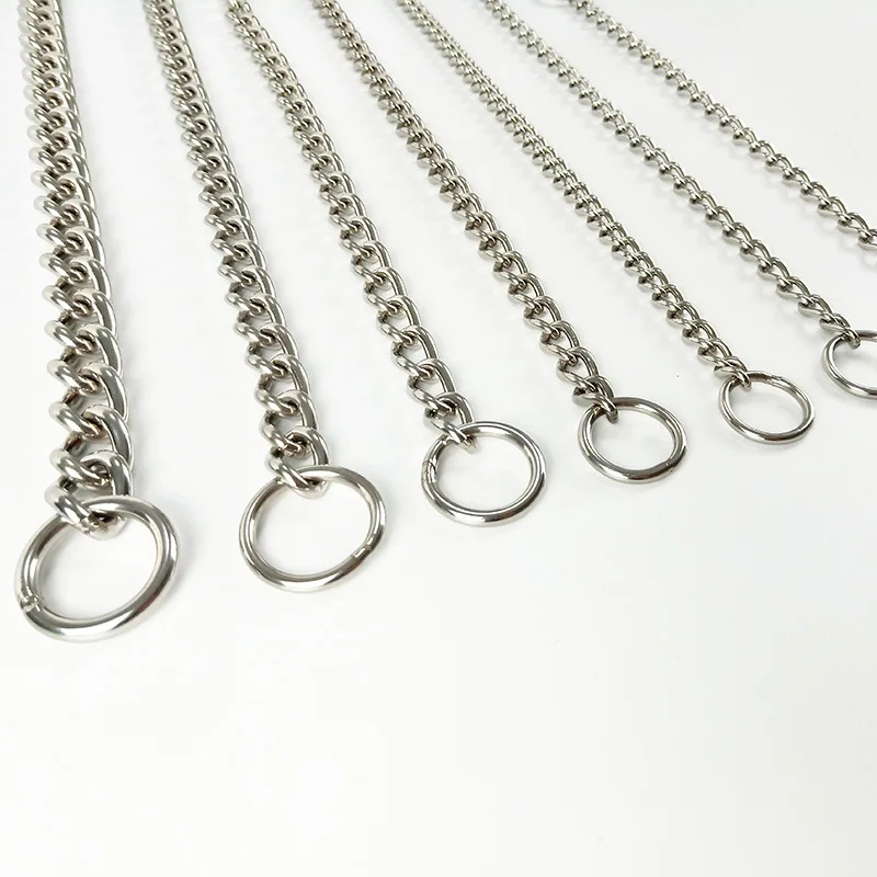 Durable Silver Dog Chain Collar Stainless Steel Choke Cuban Link Necklace Pet Training Collar for Small Medium Large Dogs Pitbul - Image 4