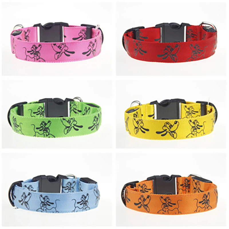 LED Dog Collar Light Night Safety Nylon Pet Dog Collar Glowing Luminous Collar Perro Luz Bright Dog Collar Electronic Pets Items - Image 3