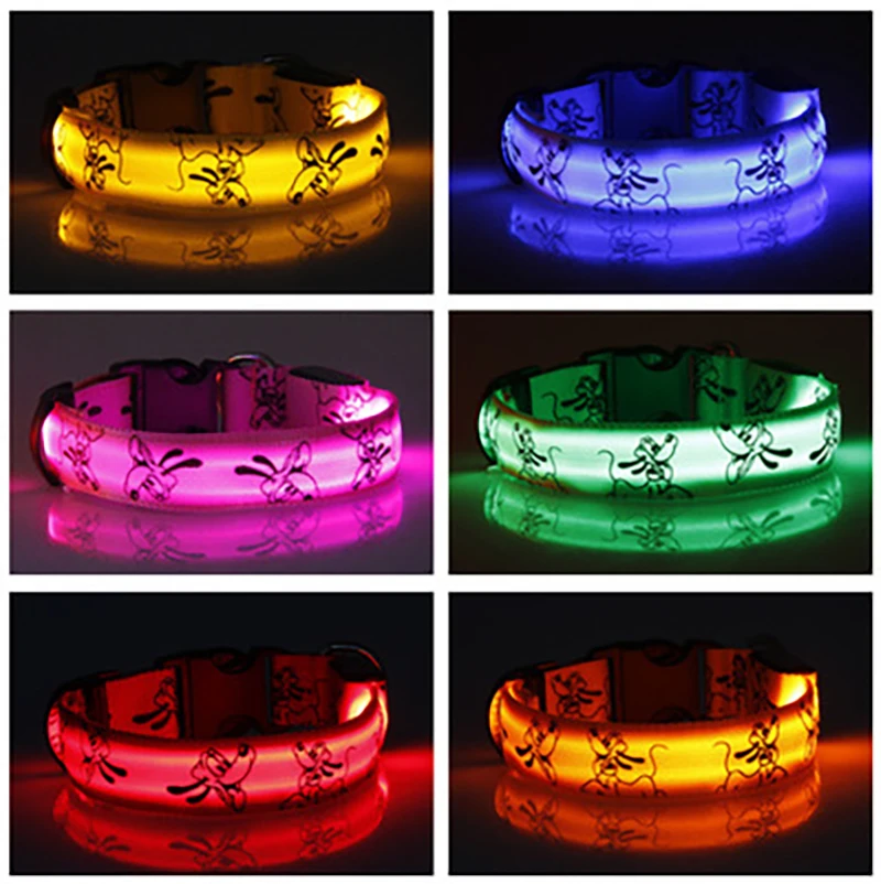LED Dog Collar Light Night Safety Nylon Pet Dog Collar Glowing Luminous Collar Perro Luz Bright Dog Collar Electronic Pets Items - Image 6