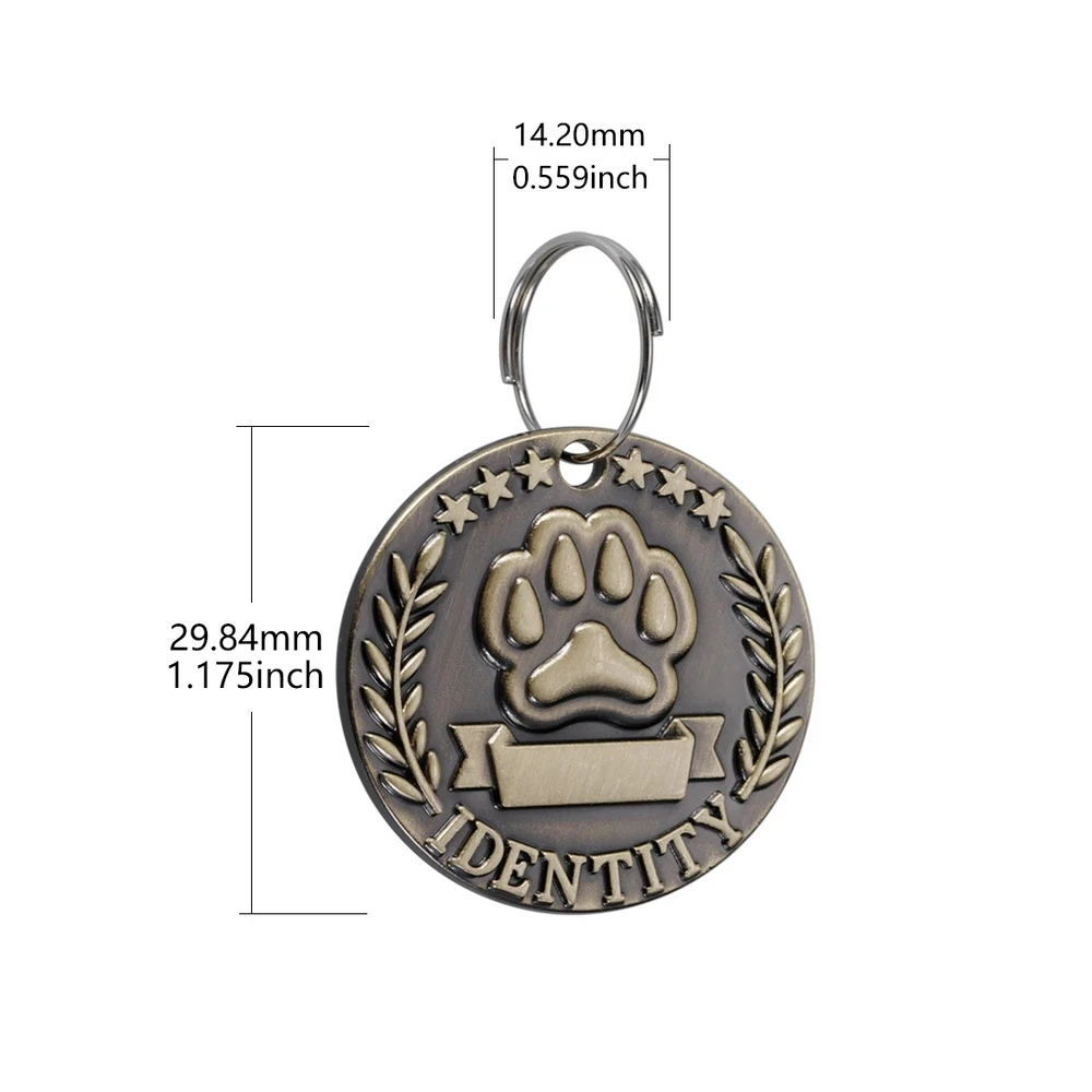 Customizable Engraved Pets ID Tag for Dog Cat Bronze Nameplate Tags Personalized Anti-lost Address Number Dogs Collar ID Pendant - Image 6