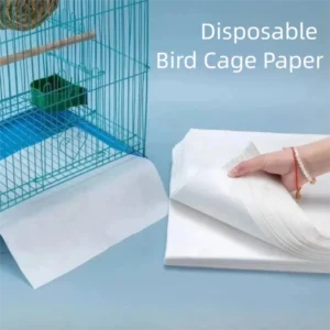 100PCS New Disposable Bird Manure Cleaning Pad Round Square Absorbent Bird Cage Paper Non-woven Fabric Cage Pad Paper Pet Supply