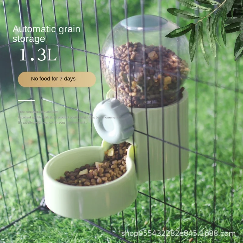 Automatic Pet Bowls Cage Hanging Feeder Dog Water Bottle Container Dispenser Bowl for Puppy Cats Pet Feeding Product Feeding Set - Image 2