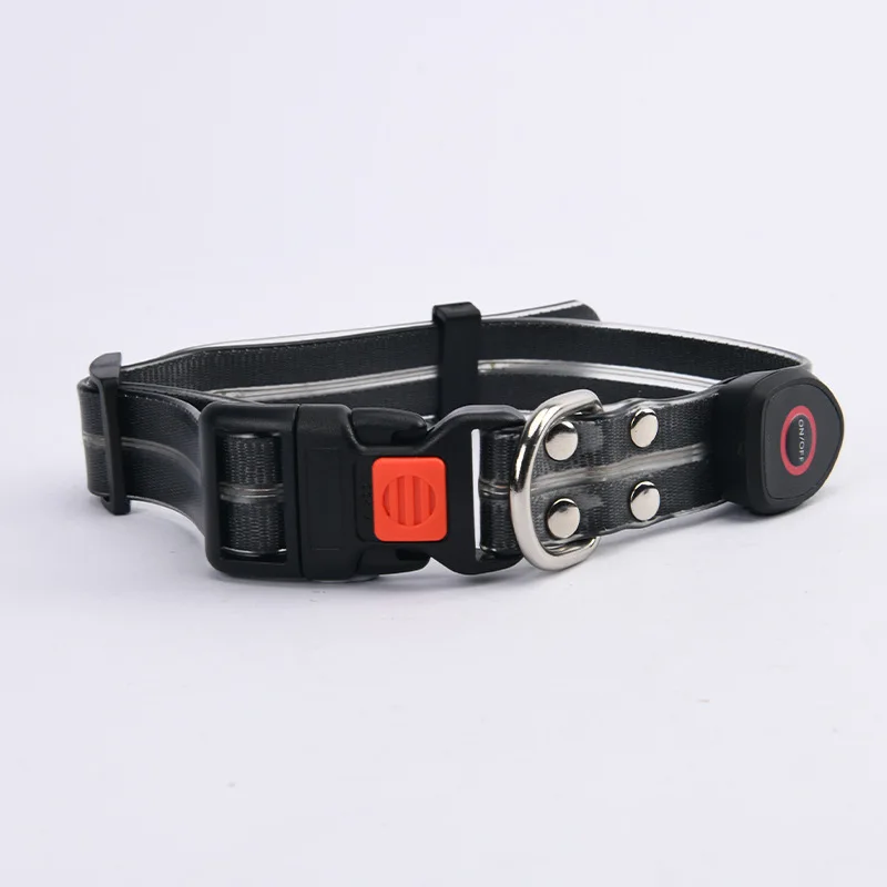 Pet light-up collar leash LED flashing collar USB charging dog walking pulling belt adjustable dog collar fashion pet supplies - Image 10