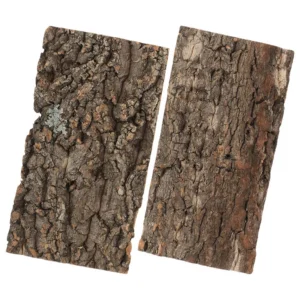 2Pcs Tree Bark Decor Cork Bark for Reptiles Terrarium Decor Reptile Tank Accessories Natural Safe Habitat for Lizards Turtles