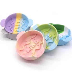 Pet Slow Food Bowl Anti-choking and Non-slip Silicone Dog Bowl Anti-knocking Slow Food Cat and Dog Eating Utensils Dog Feeder