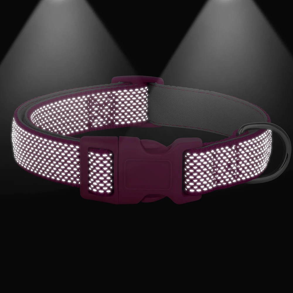 Reflective Pet Dog Collar Durable Nylon Dog Collars Necklace Adjustable Puppy Collars for Small Large Dog Pug Safety In Night - Image 5