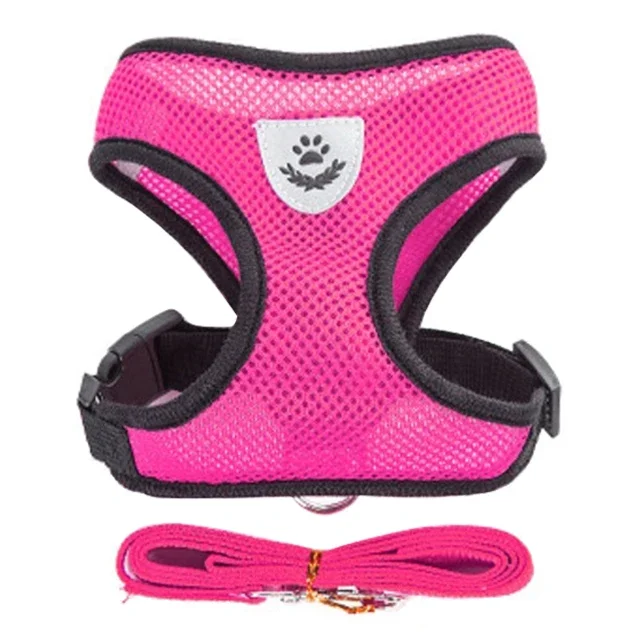 Cat Harness Vest Walking Lead Leash Adjustable Mesh Polyester for Small Medium Dogs Puppy Pets - Image 9
