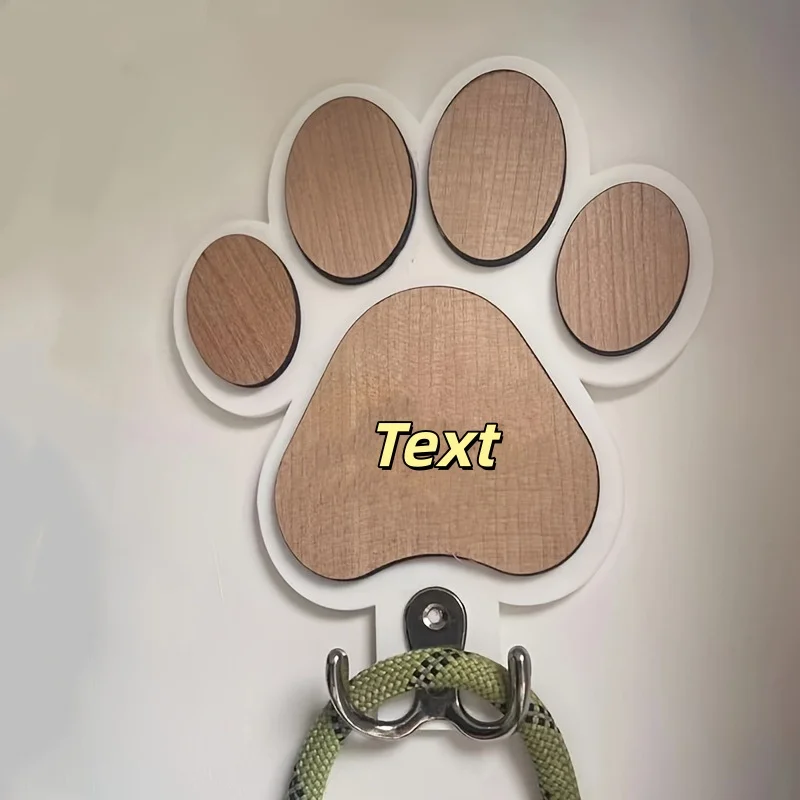 Custom Wooden Paw Print Dog Leash Hanger Wall Hook - Claw Design Coat & Collar Holder for Dog Lovers Unique Pet Gift - Image 7