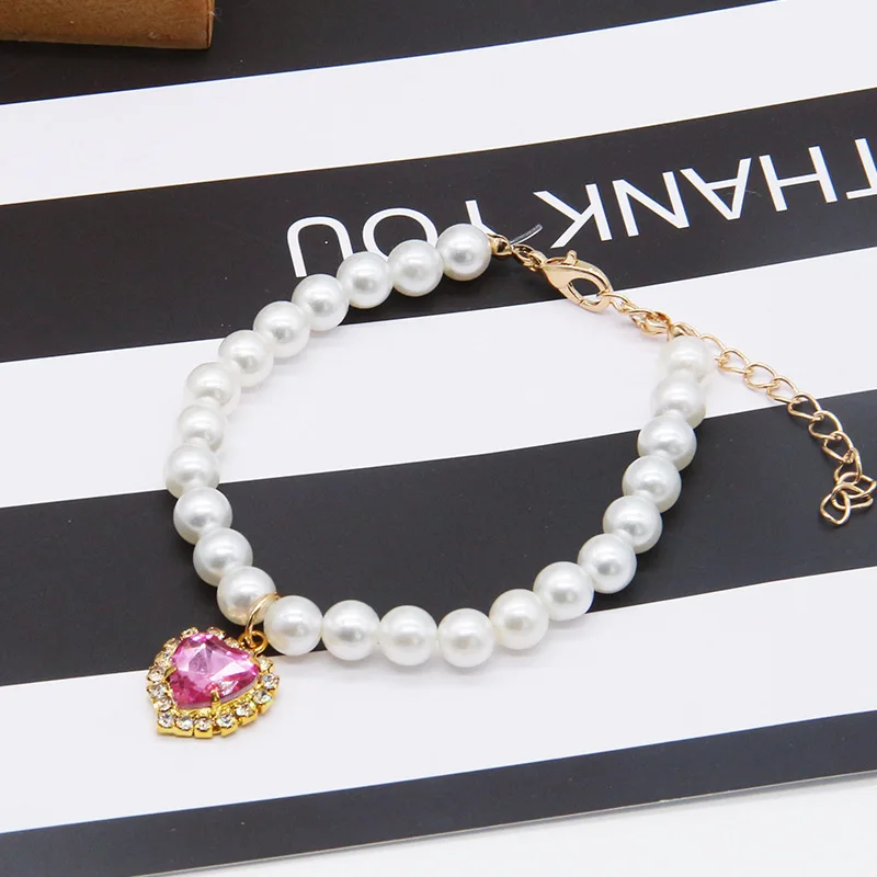 New Cute Exquisite Adjustable Cat Collar High Simulation Pearls Summer Pet Necklace Fashion Neck Decoration Supplies For Kitten - Image 17