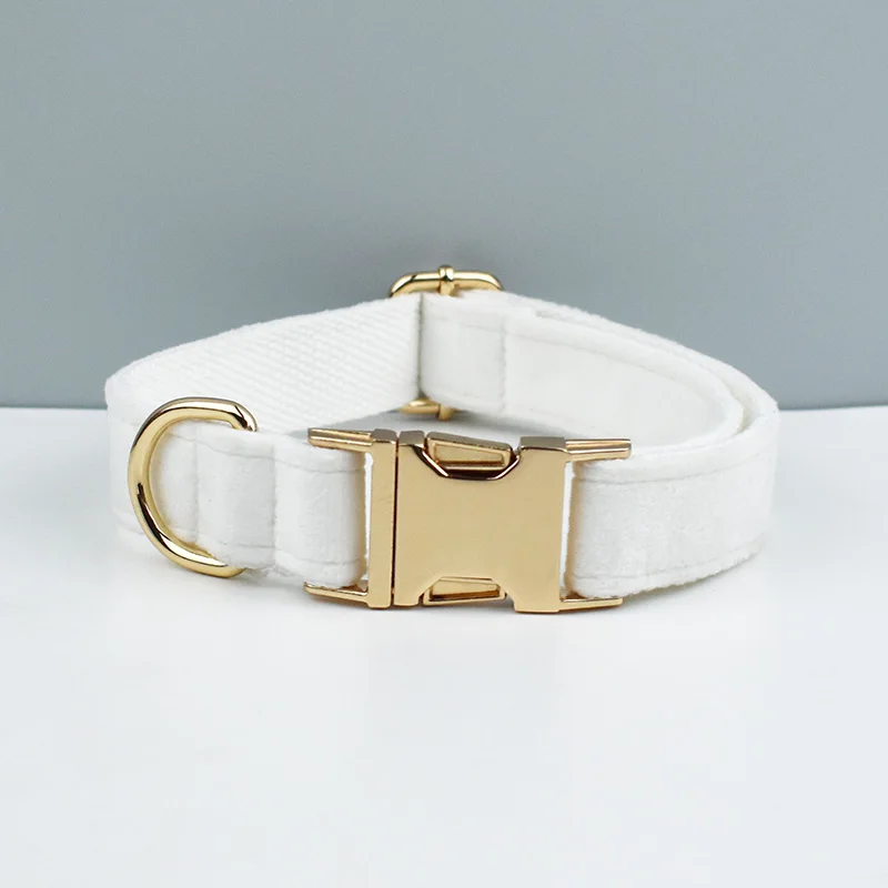Velvet Collar Free Engrave Dog Collar Leash For Medium Big Pet Necklace Dog Accessories Dog Collars - Image 10