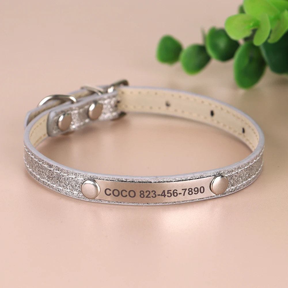 Anti-lost Cat ID Collar Personalized Puppy Cat Collars Necklace Free Engraved ID Name Tag For Kitten Cats Small Dogs Bling - Image 9